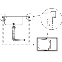 vidaXL Fontanería-Fregadero de cocina con escurridor acero inox 800x500x155 mm