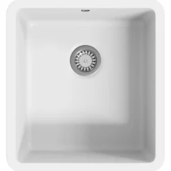 vidaXL Fregadero de cocina con un seno granito Blanco