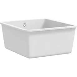 vidaXL Fregadero de cocina con un seno granito Blanco