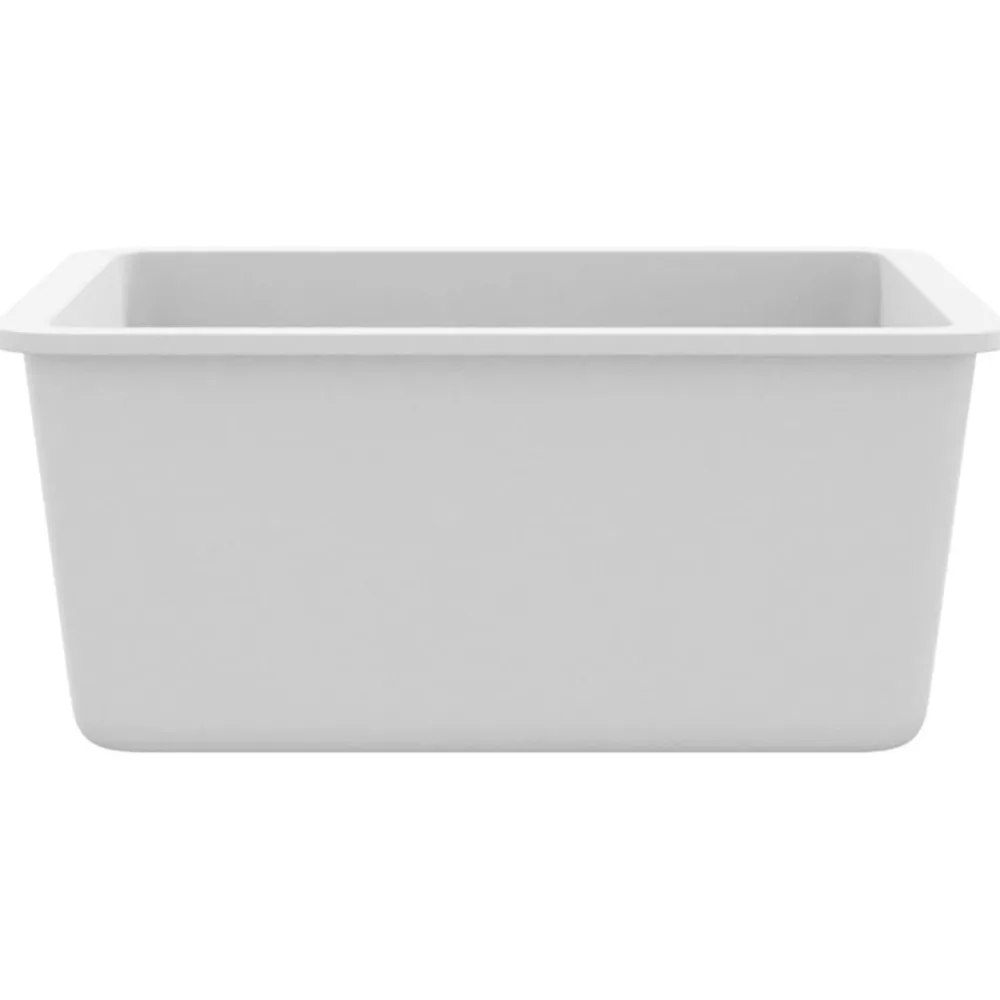vidaXL Fregadero de cocina con un seno granito Blanco