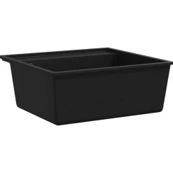 vidaXL Fontanería-Fregadero de cocina con rebosadero granito