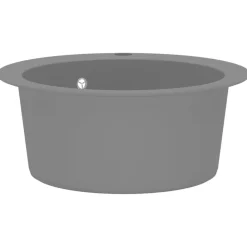 vidaXL Fontanería-Fregadero de cocina de granito con un seno redondo