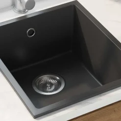 vidaXL Fregadero de cocina 38 x 44 x 20 cm granito Negro Hot