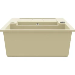vidaXL Fontanería-Fregadero de cocina de granito con dos senos