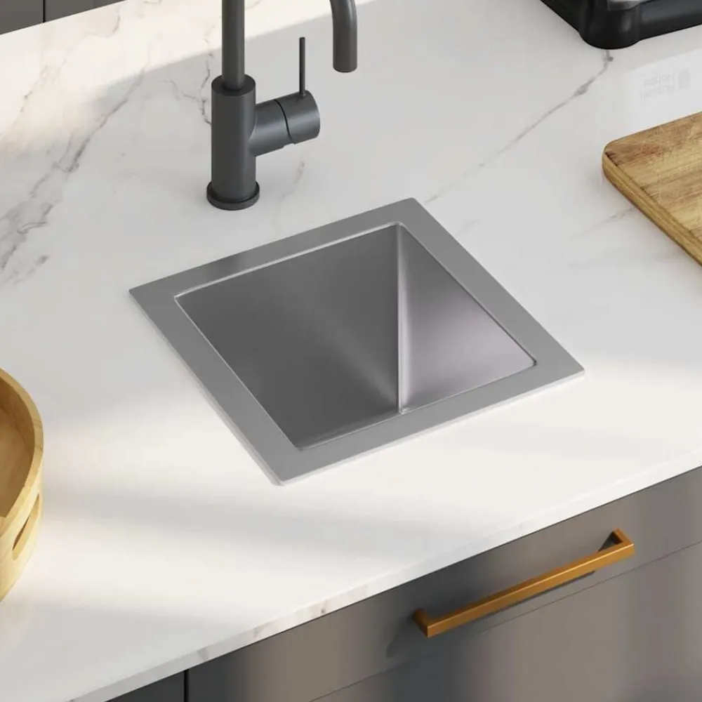 vidaXL Fontanería-Fregadero de cocina hecho a mano acero inoxidable