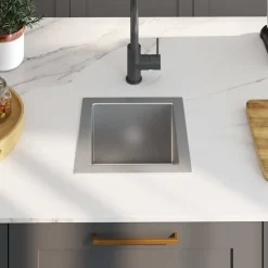 vidaXL Fontanería-Fregadero de cocina hecho a mano acero inoxidable