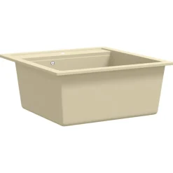 vidaXL Fontanería-Fregadero de cocina de granito con un seno