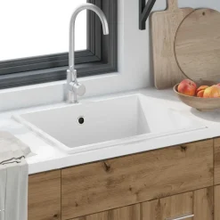 vidaXL Fontanería-Fregadero de cocina 54 x 44 x 20 cm granito