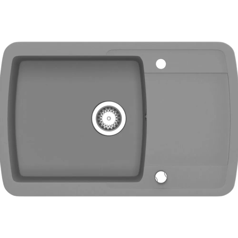 vidaXL Fontanería-Fregadero de cocina con un seno de granito