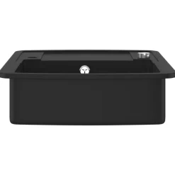 vidaXL Fregadero de cocina de un seno de granito Negro Discount