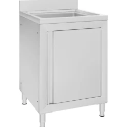 vidaXL Restauración-Fregadero de cocina profesional acero inoxidable 60x60x96 cm