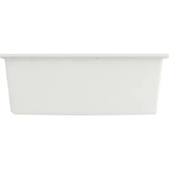 vidaXL Fregadero de cocina con rebosadero granito Blanco Discount