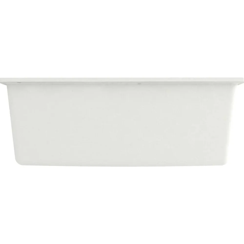 vidaXL Fregadero de cocina con rebosadero granito Blanco Discount