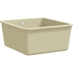 vidaXL Fontanería-Fregadero de cocina de granito con un seno