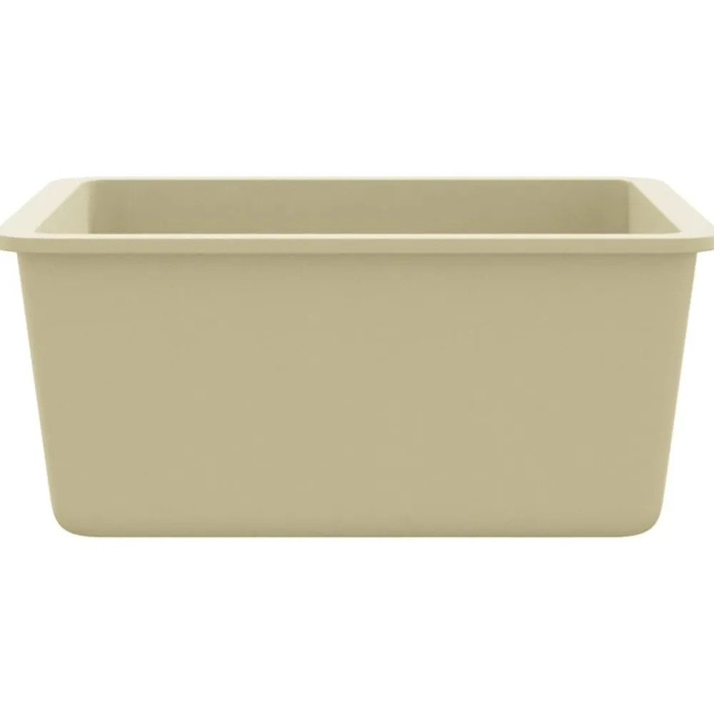 vidaXL Fontanería-Fregadero de cocina de granito con un seno