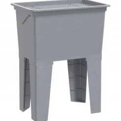 vidaXL Fregadero de lavadero de resina 59x41x75 cm Gris Hot
