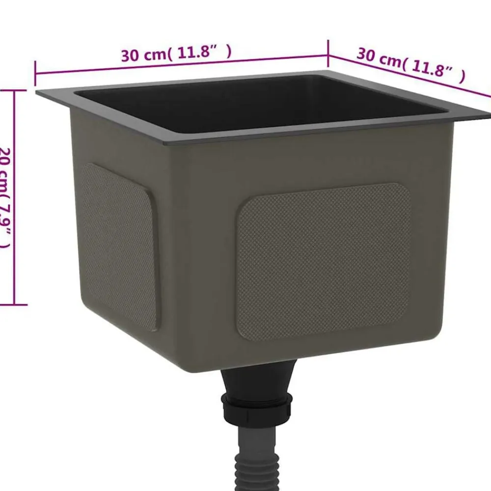 vidaXL Fontanería-Fregadero hecho a mano acero inoxidable