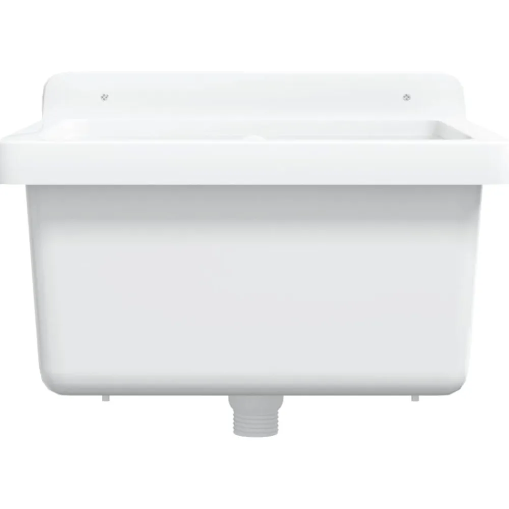 vidaXL Fontanería-Fregadero lavabo de pared resina 40x40x24 cm