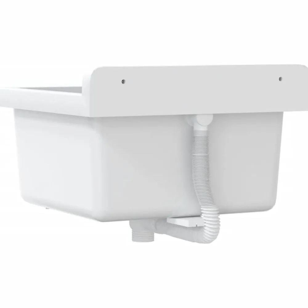 vidaXL Fontanería-Fregadero lavabo de pared resina 40x40x24 cm