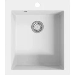 vidaXL Fregadero sobrepuesto de granito Blanco Online