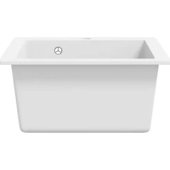 vidaXL Fregadero sobrepuesto de granito Blanco Online