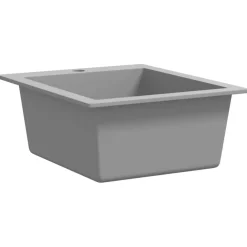 vidaXL Fregadero sobrepuesto de granito Gris Clearance