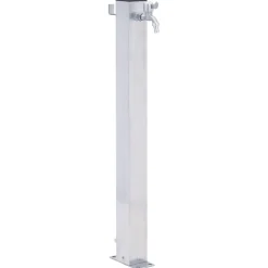 vidaXL Fuente de agua para jardín acero inoxidable cuadrada 40 cm Clearance