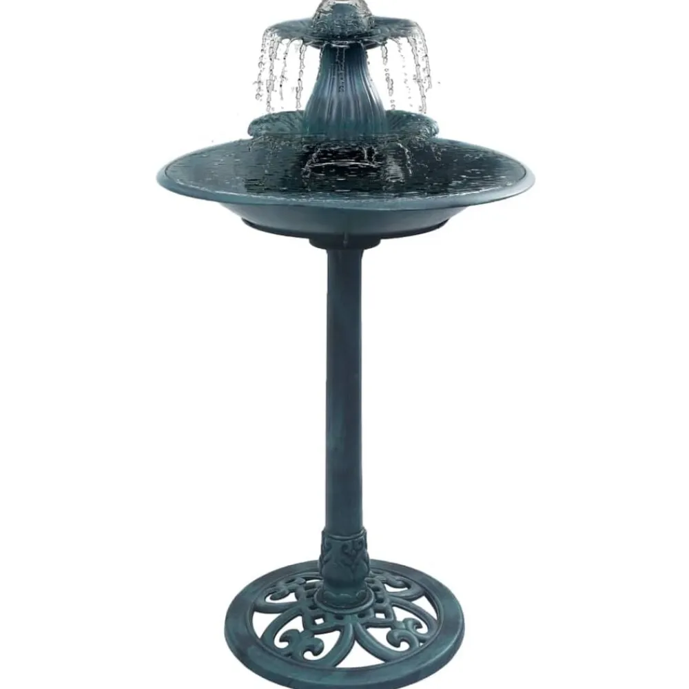 vidaXL Fuente de baño para pájaros plástico 50x91 cm Verde Sale