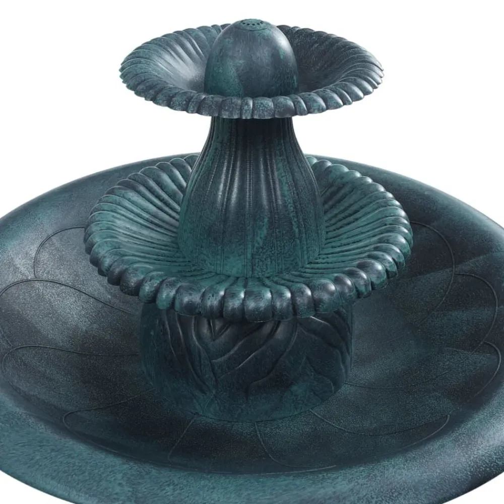 vidaXL Fuente de baño para pájaros plástico 50x91 cm Verde Sale
