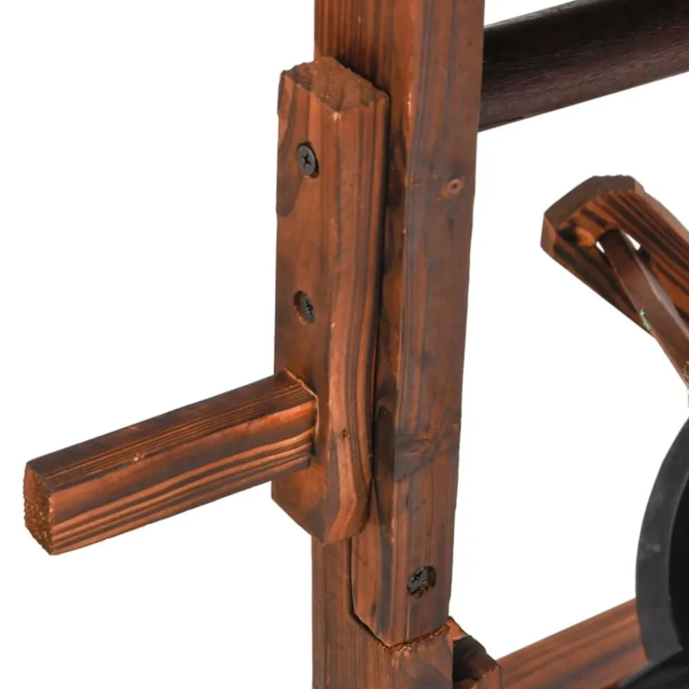 vidaXL Decoración-Fuente pozo de deseos con bomba madera de abeto 57x50x112 cm