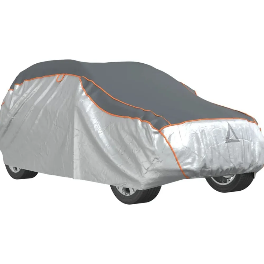 vidaXL Piezas Y Accesorios Para Vehículos-Funda coche completa SUV protección antigranizo M gris/plateado