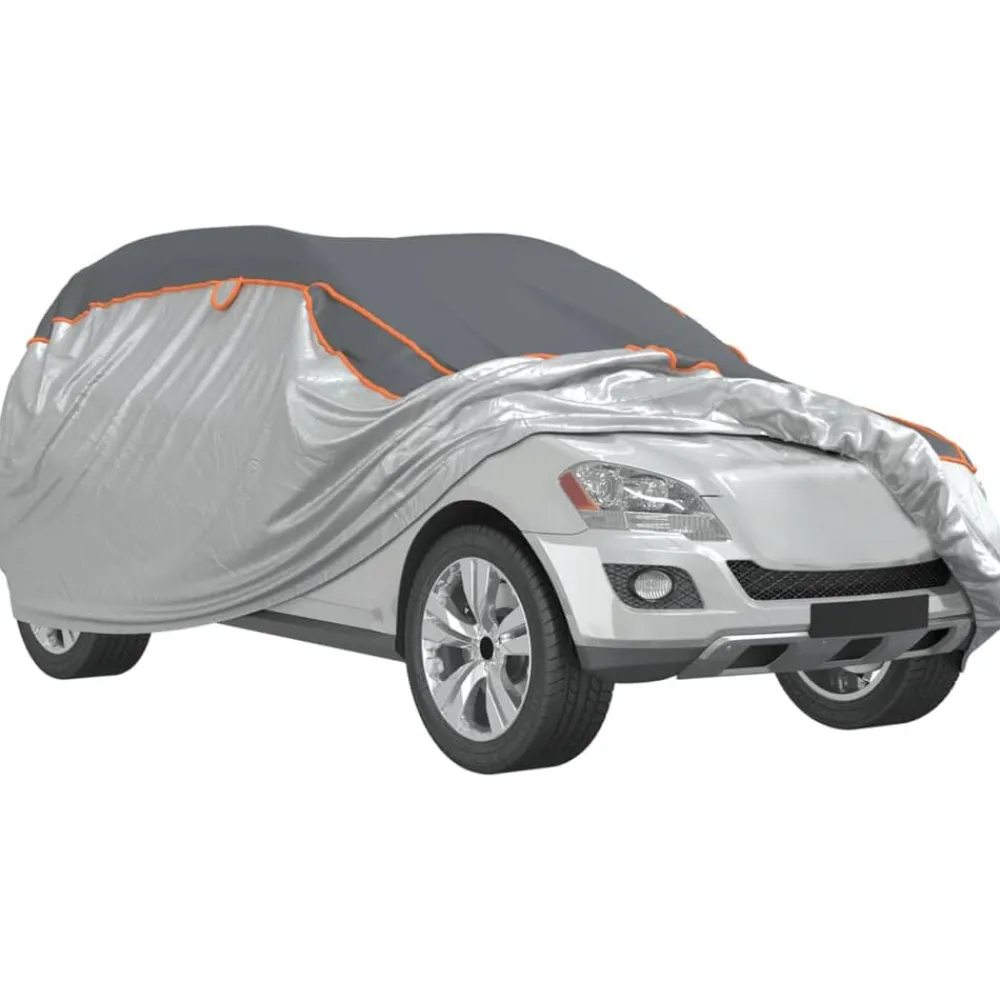 vidaXL Piezas Y Accesorios Para Vehículos-Funda coche completa SUV protección antigranizo M gris/plateado
