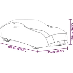 vidaXL Funda completa coche Sedan protección antigranizo S gris/plata Discount