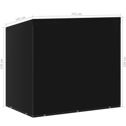 vidaXL Accesorios Para Muebles De Jardín-Funda de banco columpio 10 ojales 2 cremalleras 255x145x170 cm