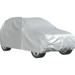 vidaXL Funda de coche para SUV con correas hebilla PEVA plateado M Discount