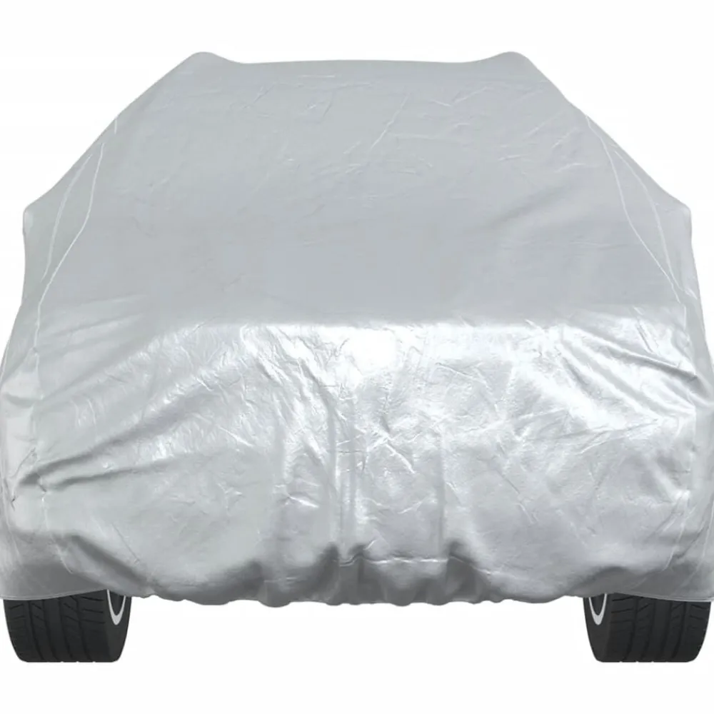 vidaXL Funda de coche para SUV con correas hebilla PEVA plateado M Discount