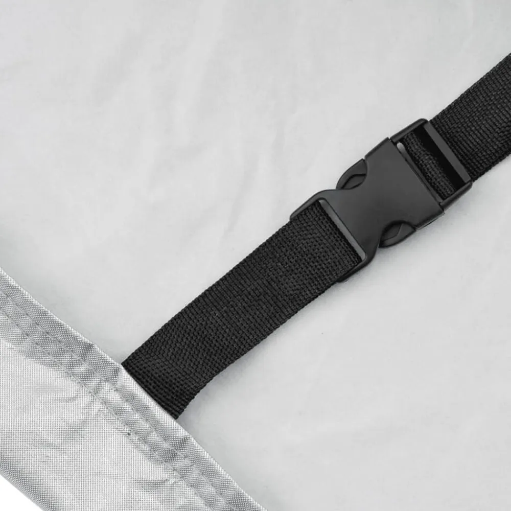 vidaXL Funda de coche para SUV con correas hebilla PEVA plateado M Discount