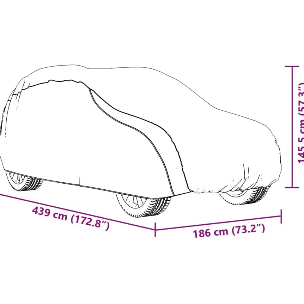 vidaXL Funda de coche para SUV con correas hebilla PEVA plateado M Discount