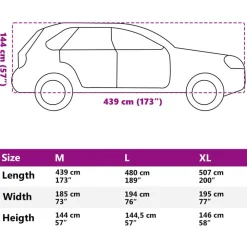 vidaXL Piezas Y Accesorios Para Vehículos-Funda de coche para SUV con correas hebilla plateado M