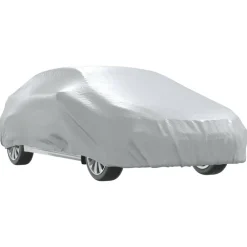 vidaXL Funda de coche para Sedan con correas hebilla plateado M