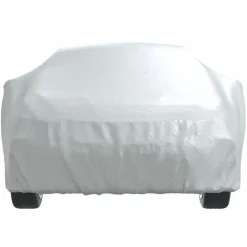vidaXL Funda de coche para Sedan con correas hebilla plateado M