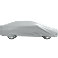 vidaXL Funda de coche para Sedan con correas hebilla plateado M