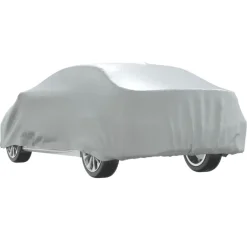 vidaXL Funda de coche para Sedan con correas hebilla plateado M