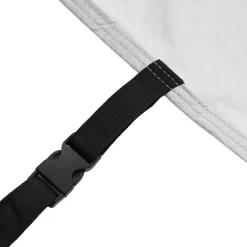 vidaXL Funda de coche para Sedan con correas hebilla plateado M