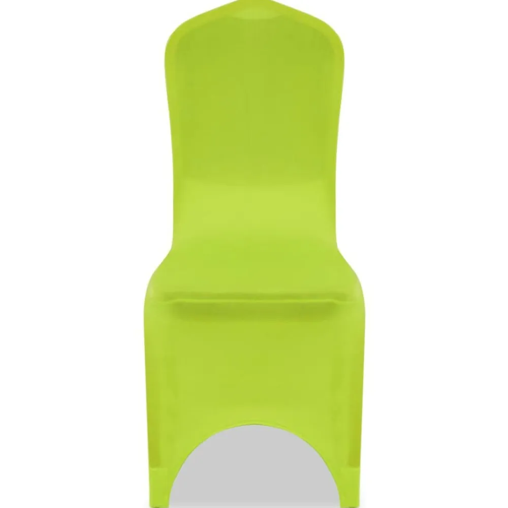 vidaXL Funda de silla elástica 6 unidades Verde