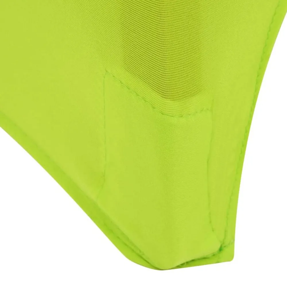vidaXL Funda de silla elástica 6 unidades Verde
