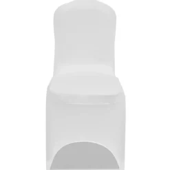 vidaXL Funda de silla elástica color crema 18 unidades Blanco