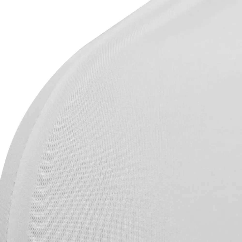 vidaXL Funda de silla elástica color crema 18 unidades Blanco