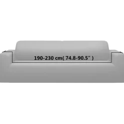vidaXL Funda elástica para sillón de 3 plazas poliéster jersey Gris Clearance