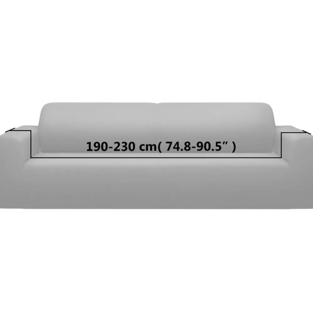 vidaXL Funda elástica para sillón de 3 plazas poliéster jersey Gris Clearance